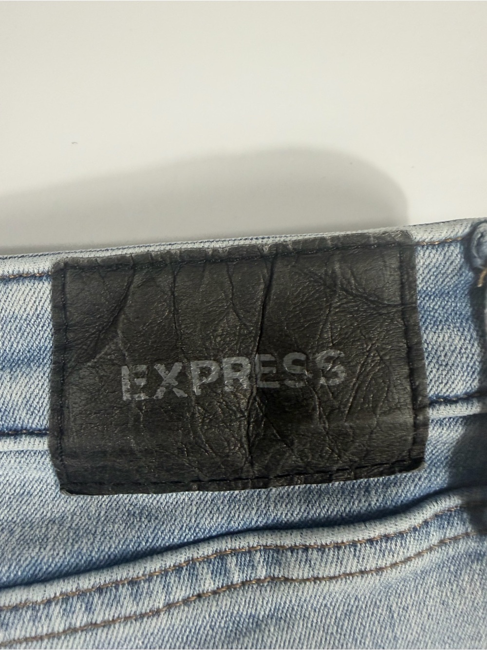 Express Men’s Slim 4-Way Hyper Stretch Light Wash Jeans Size 36x32 - Picture 10 of 11